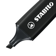 Textmarker STABILO BOSS ORIGINAL ARTY, Messerschliff-Nib, Schneide, Kunststoffgriff, Schraubenspitze?, Schwarz