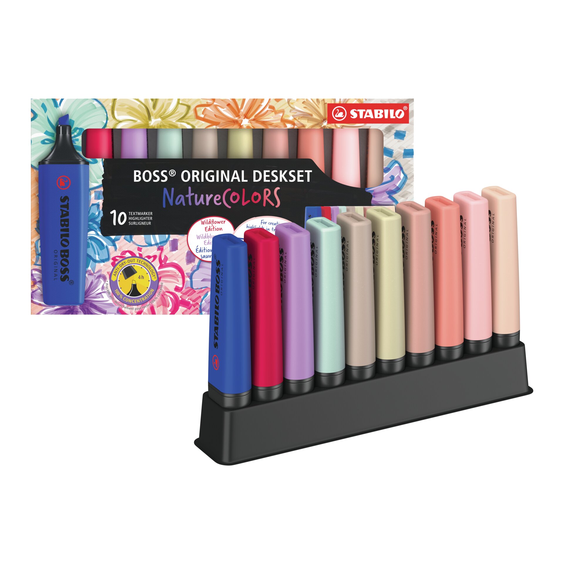 Surligneur STABILO BOSS ORIGINAL NatureCOLORS Wildflower Edition Text Marqueurs STABILO BOSS ORIGINAL