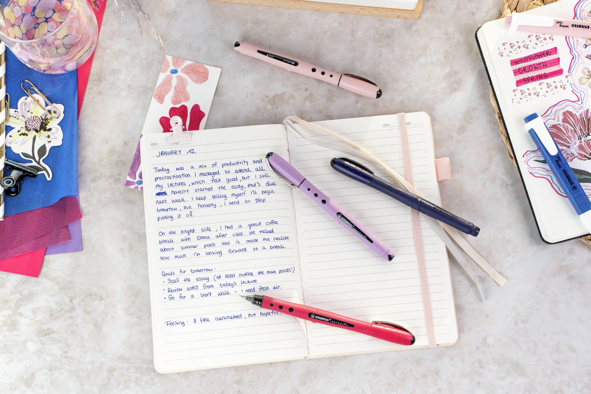 Tintenroller STABILO worker+ fine / medium