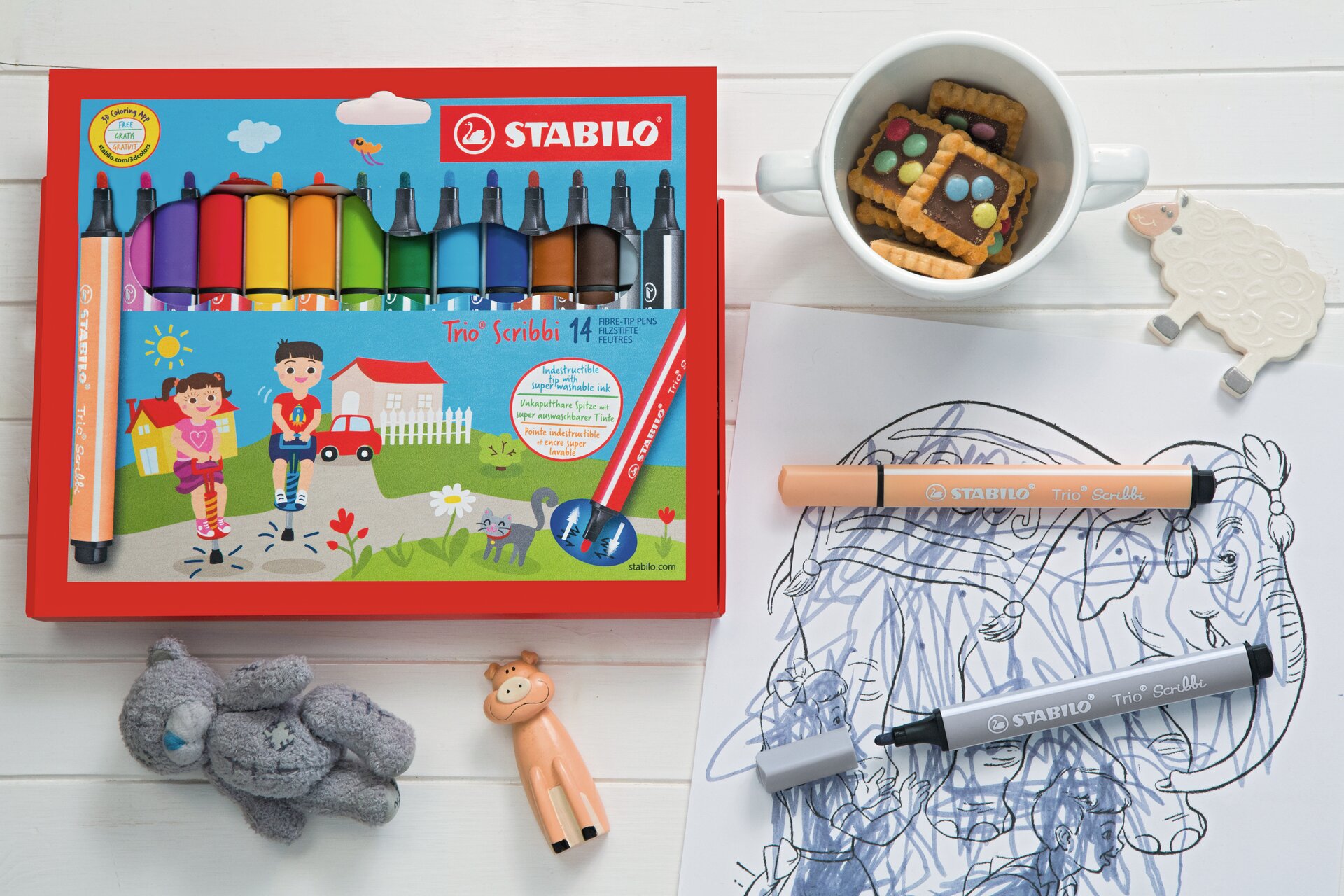 Fiber-Tip Pen STABILO Trio Scribbi