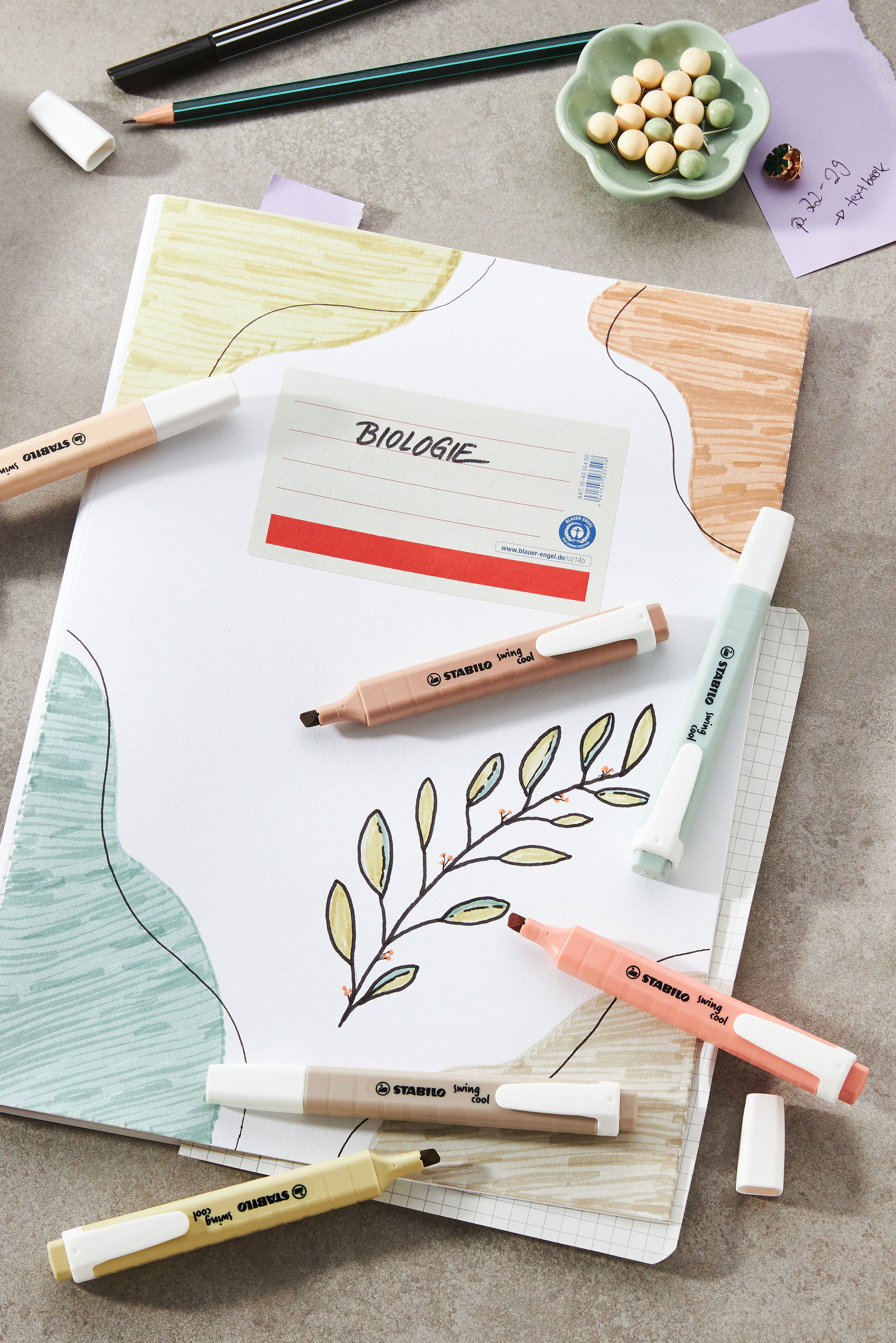 Markeerstiften STABILO swing cool NatureCOLORS