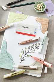 Textmarker STABILO swing cool NatureCOLORS, Schulmaterial, Biologie-Heft, Marker, Skizzenbuch, Farbmarker