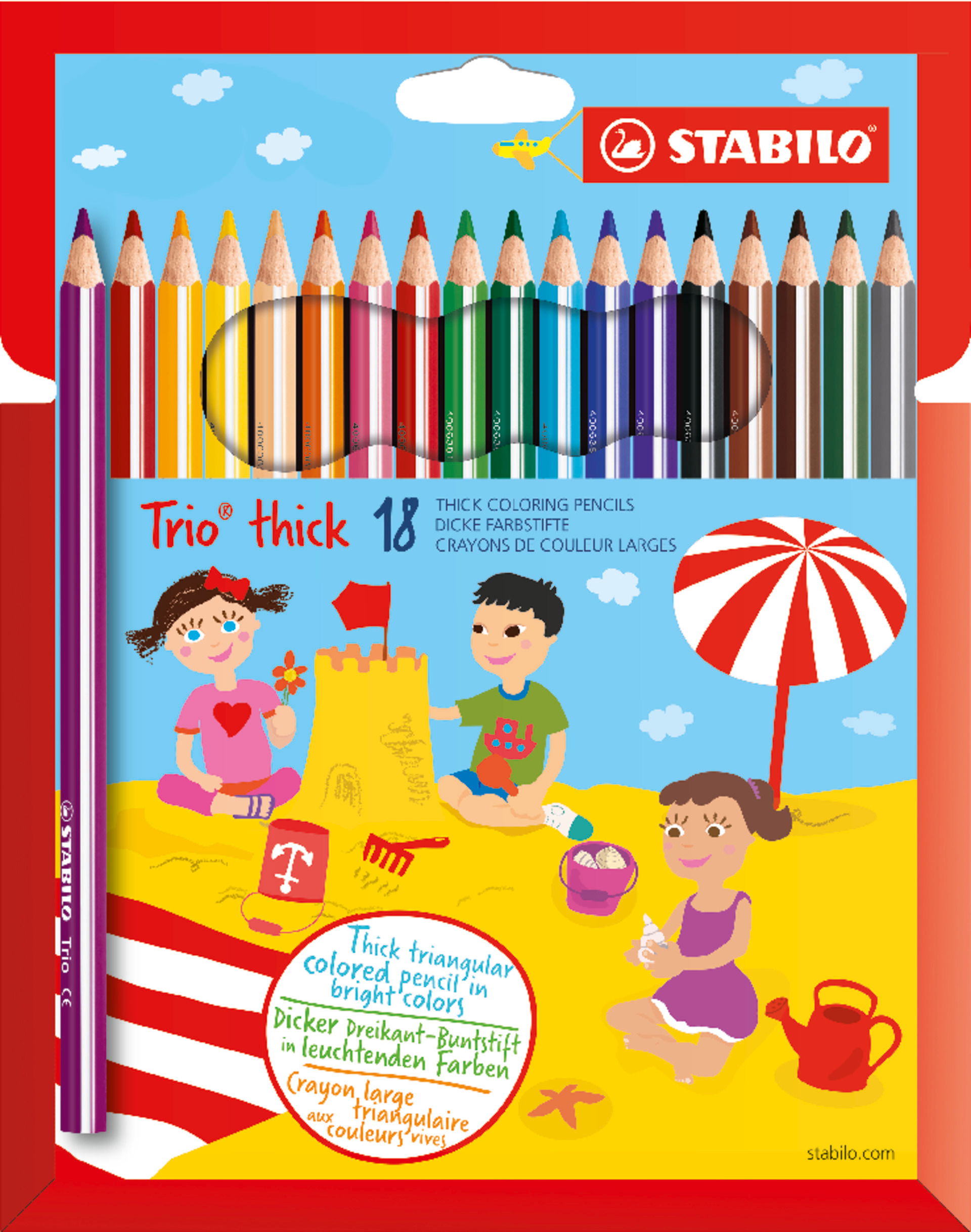 Crayons de couleurs STABILO Trio thick
