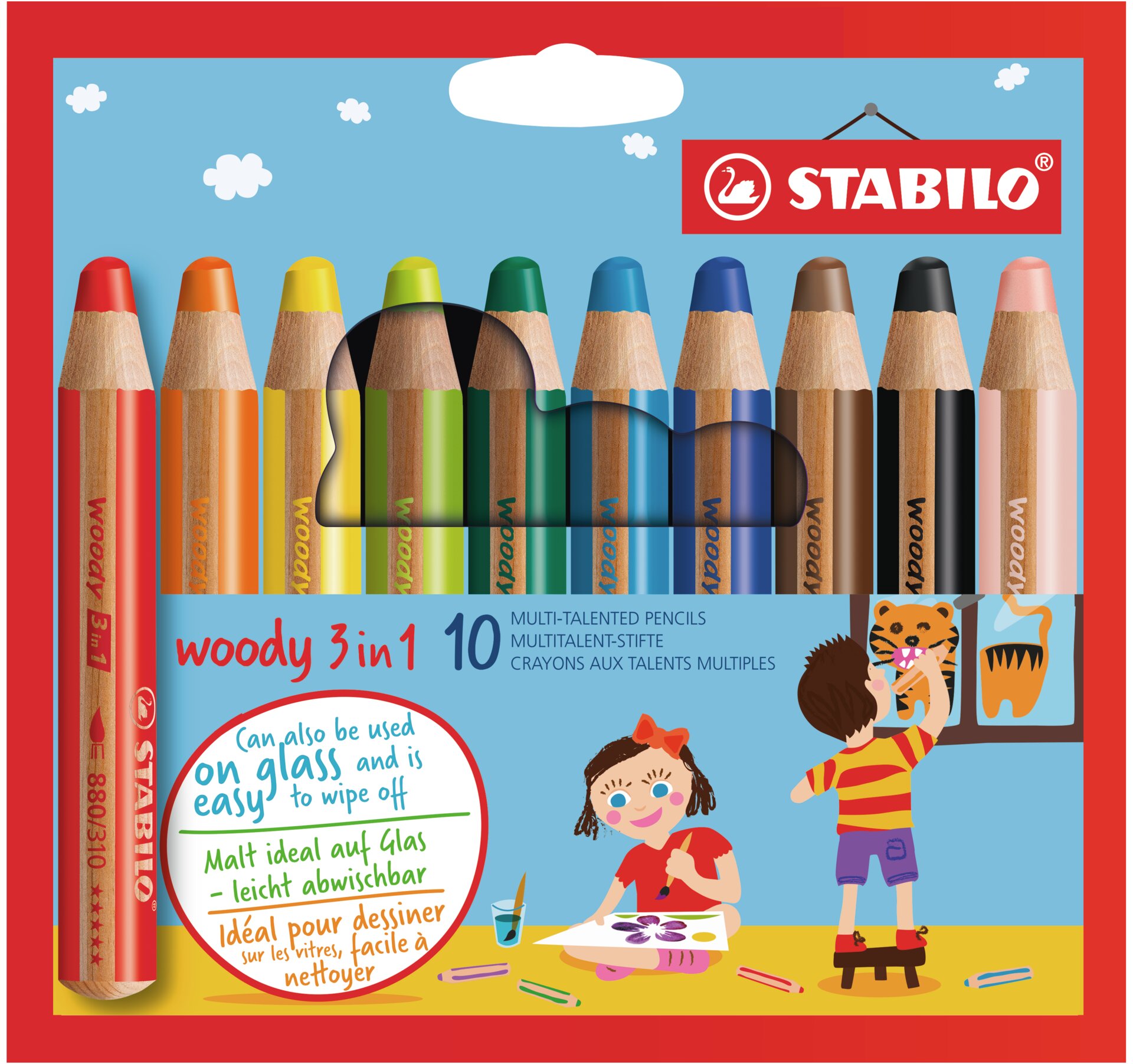 Crayon multi-talents STABILO woody 3 in 1 Crayons de couleurs STABILO woody 3 in 1