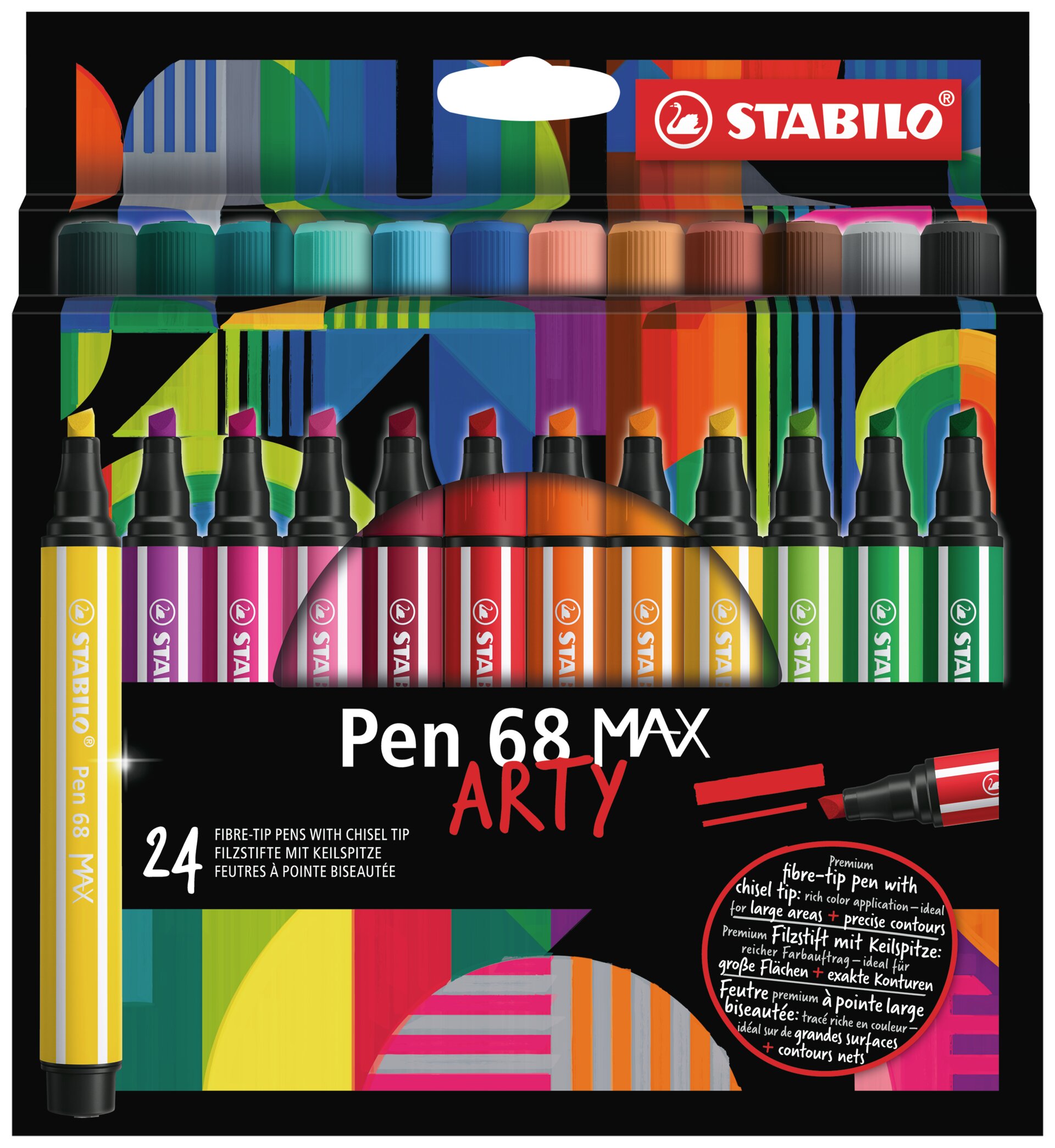 Rotulador premium con punta biselada STABILO Pen 68 MAX Rotulador punta de fibra STABILO Pen 68 MAX
