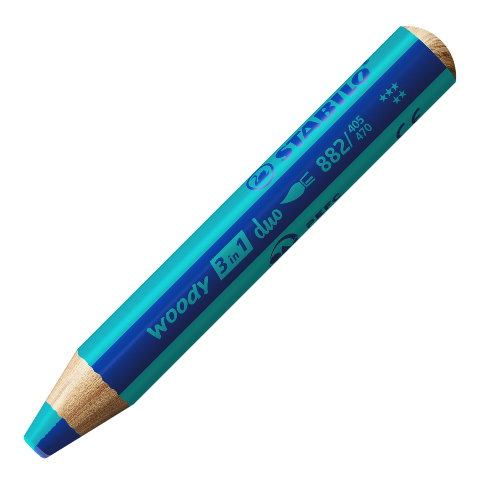 Crayon de couleur multi-talents bicolore STABILO woody 3 in 1 duo Crayons de couleurs STABILO woody 3 in 1 duo
