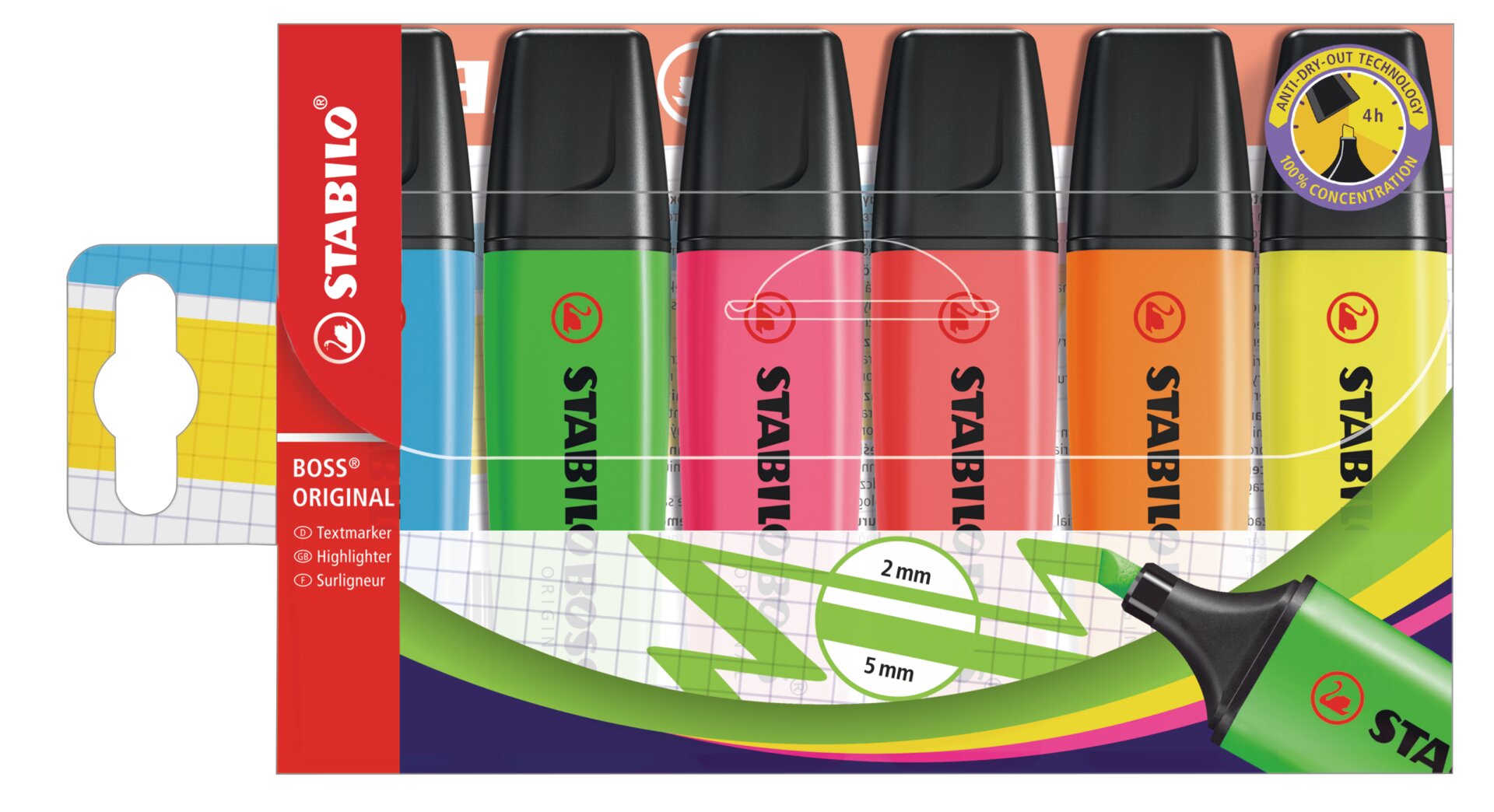 Surligneur STABILO BOSS ORIGINAL Text Marqueurs STABILO BOSS ORIGINAL