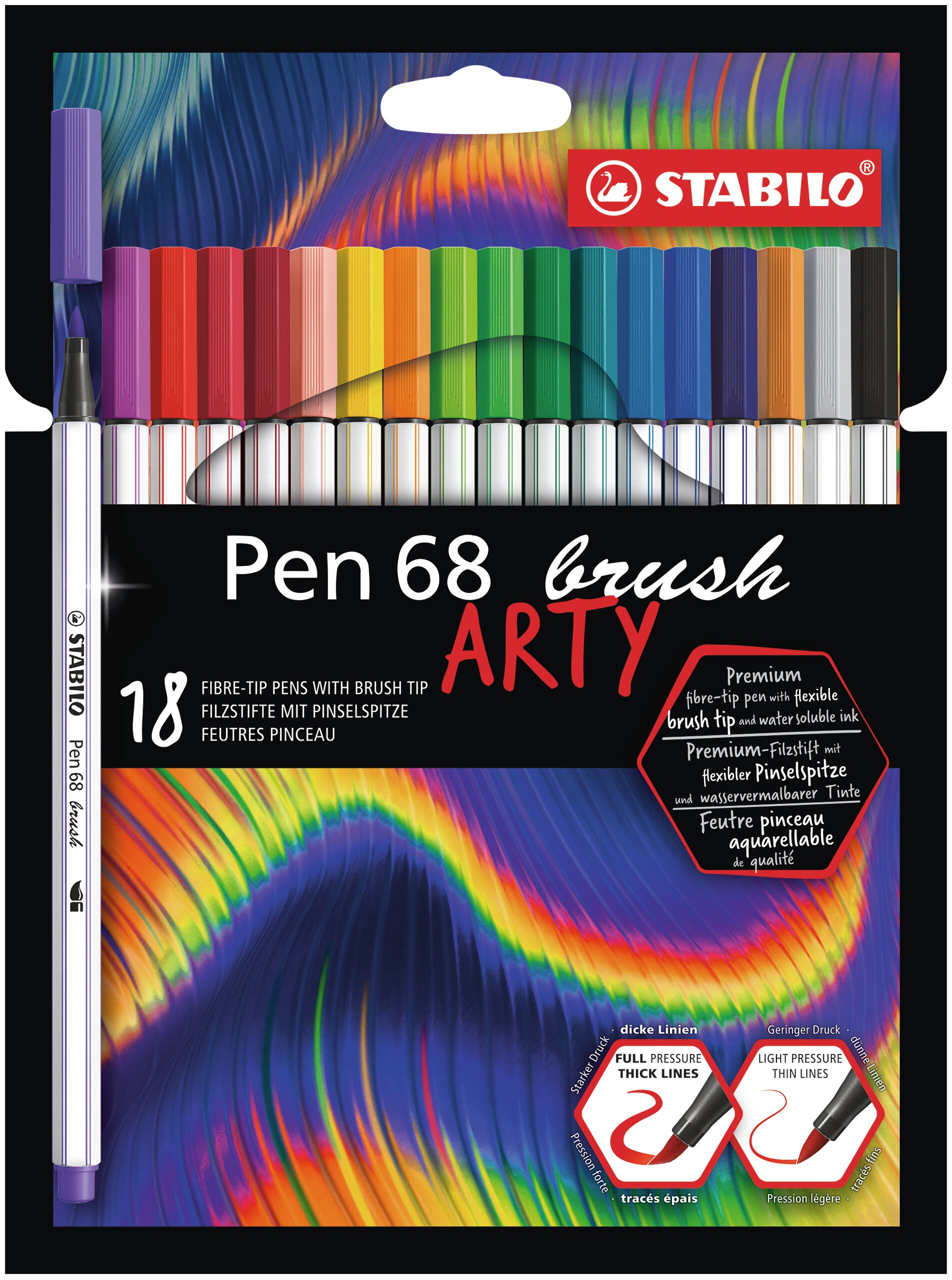 Feutre pinceau de qualité premium STABILO Pen 68 brush Feutres STABILO Pen 68 brush