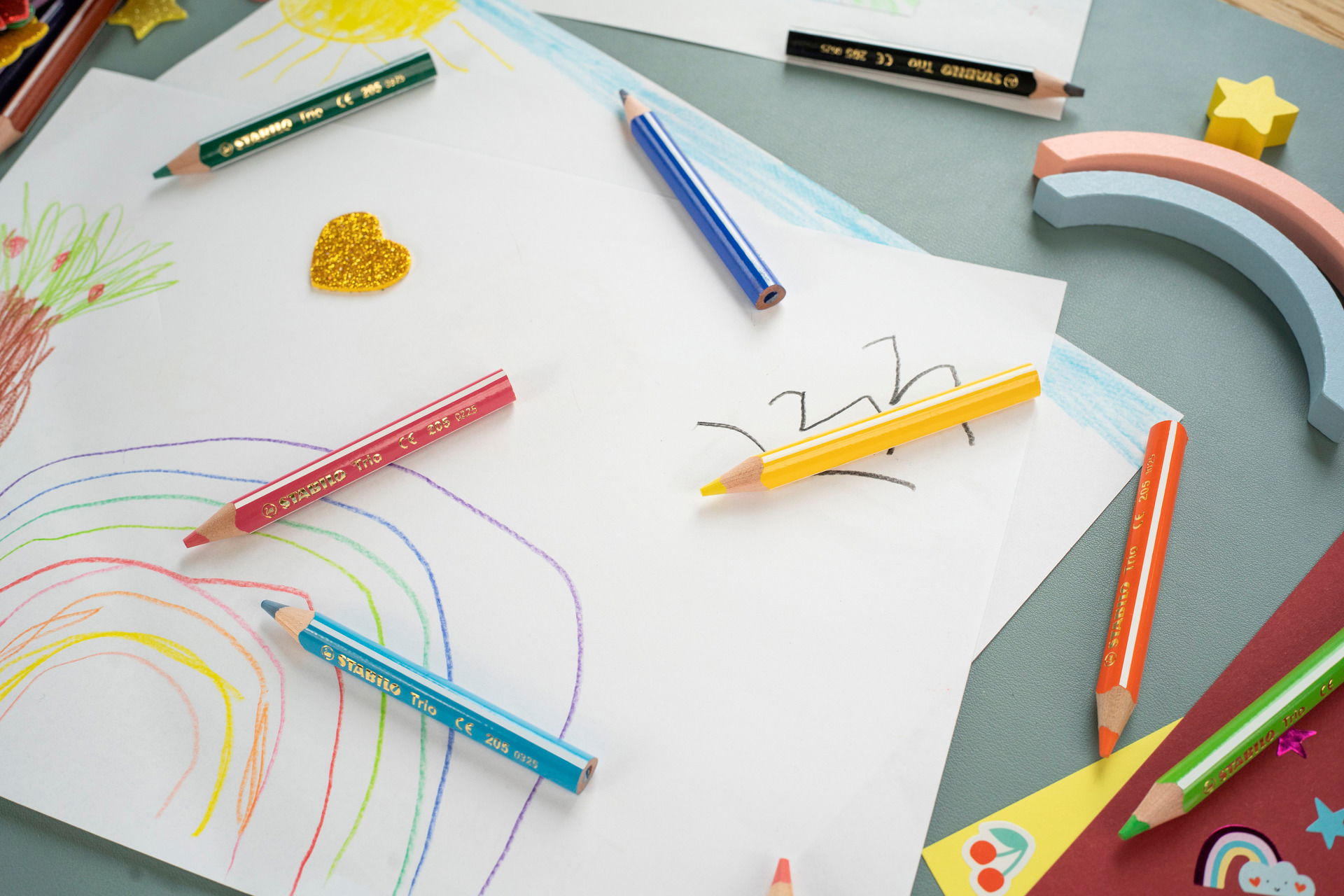 Colored Pencils STABILO Trio thick short