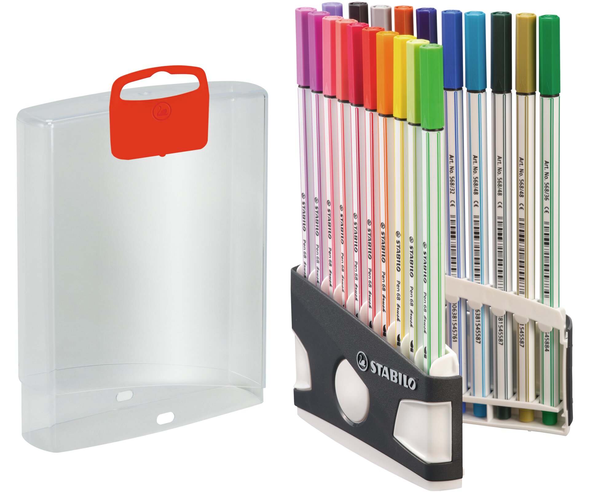 Premium-Filzstift mit Pinselspitze STABILO Pen 68 brush ARTY Marker, Stifte, Kasten, Aufbewahrung, Kästchen