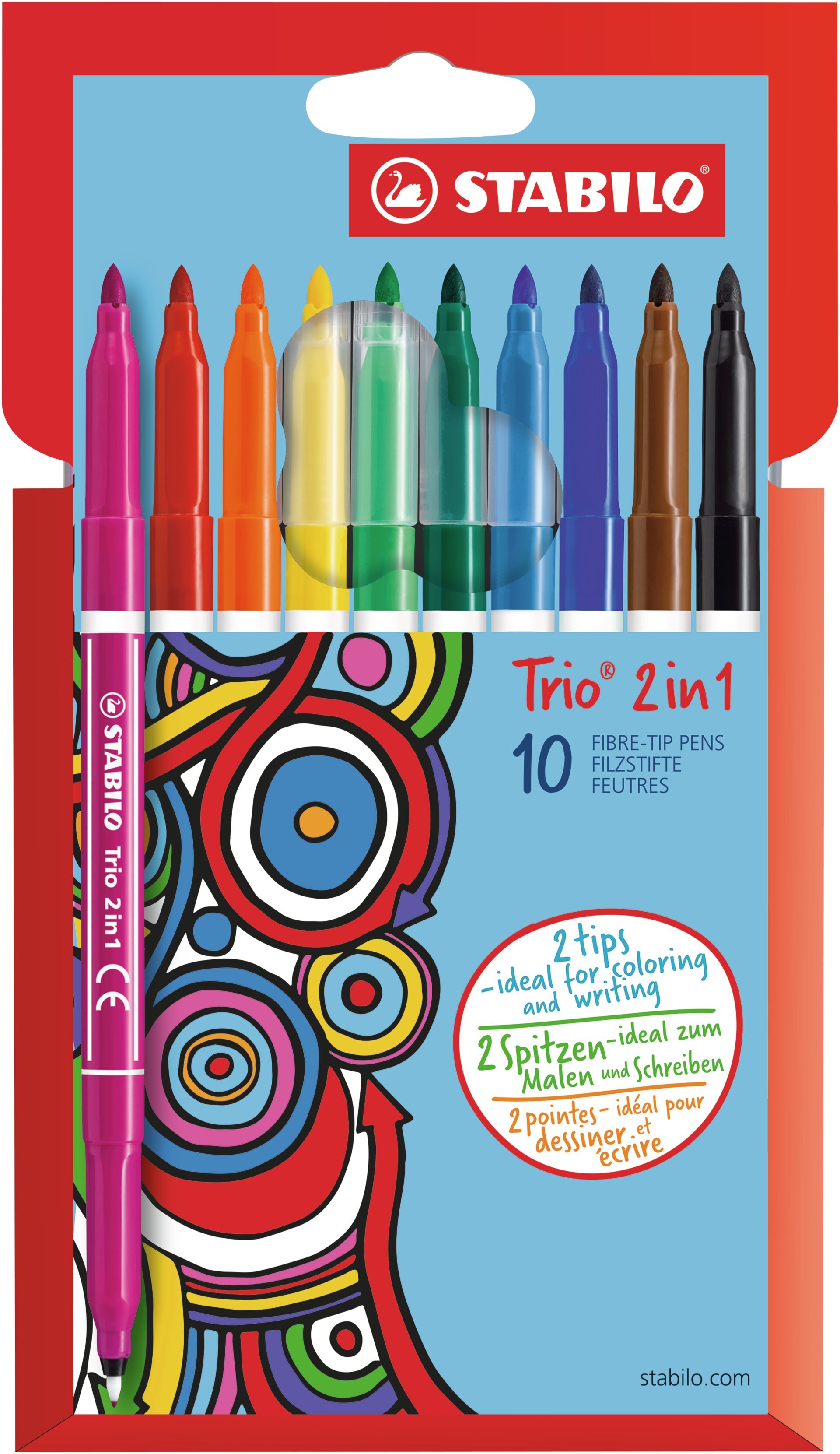 Feutre de coloriage double pointe STABILO Trio 2 in 1 Feutres STABILO Trio 2 in 1