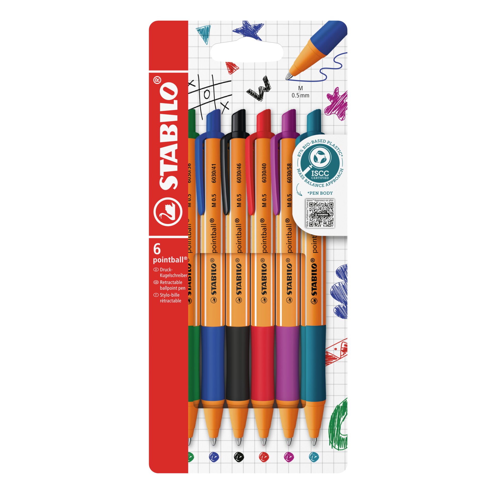 Stylo-bille en plastique biosourcé STABILO pointball Stylos-bille STABILO pointball
