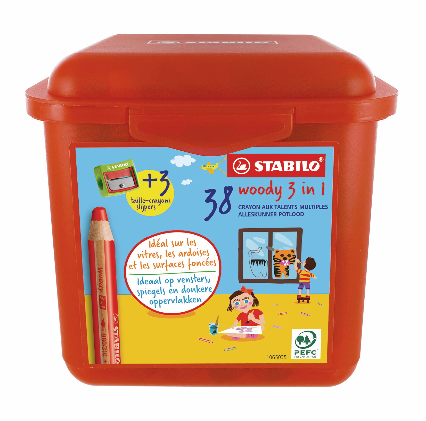 Multitalent potlood STABILO woody 3 in 1 Kleurpotloden STABILO woody 3 in 1