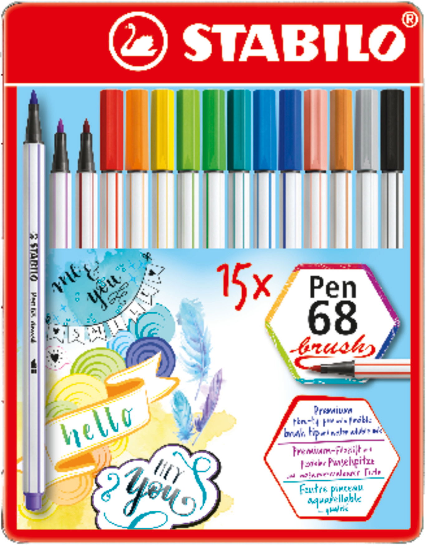 Fasermaler STABILO Pen 68 brush