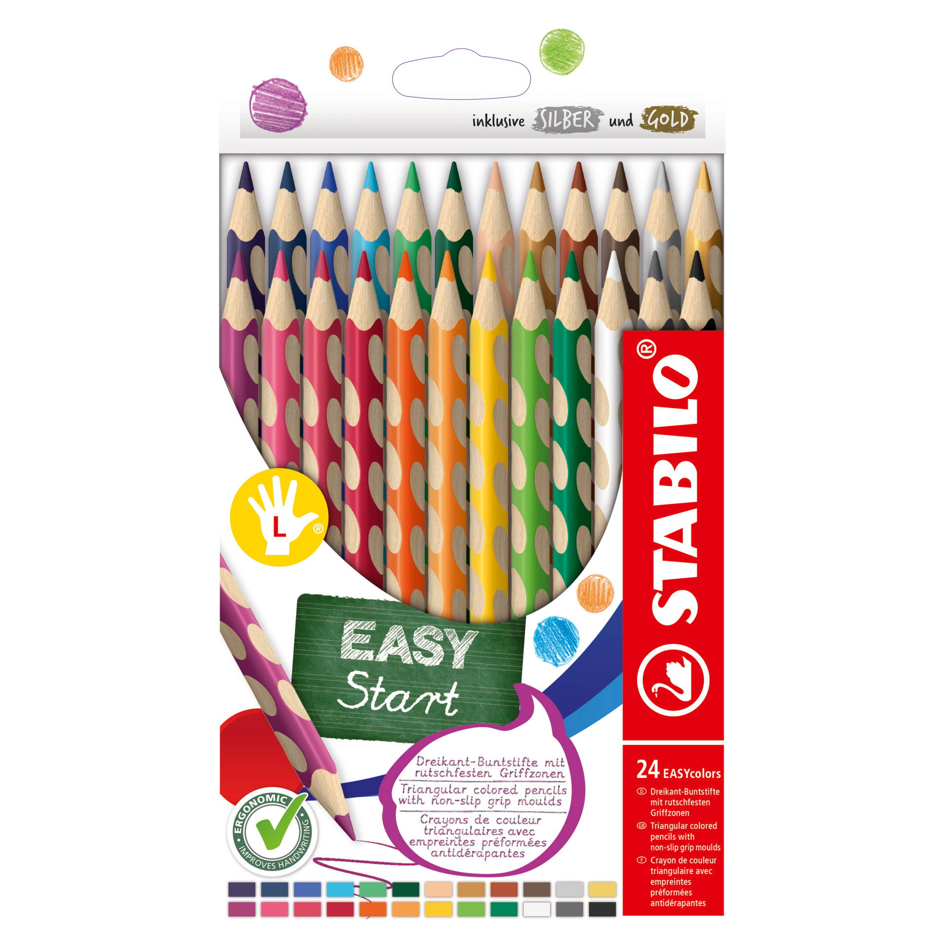 Crayon de couleur ergonomique STABILO EASYcolors Crayons de couleurs STABILO EASYcolors