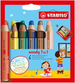 Crayons de couleurs STABILO woody 3 in 1