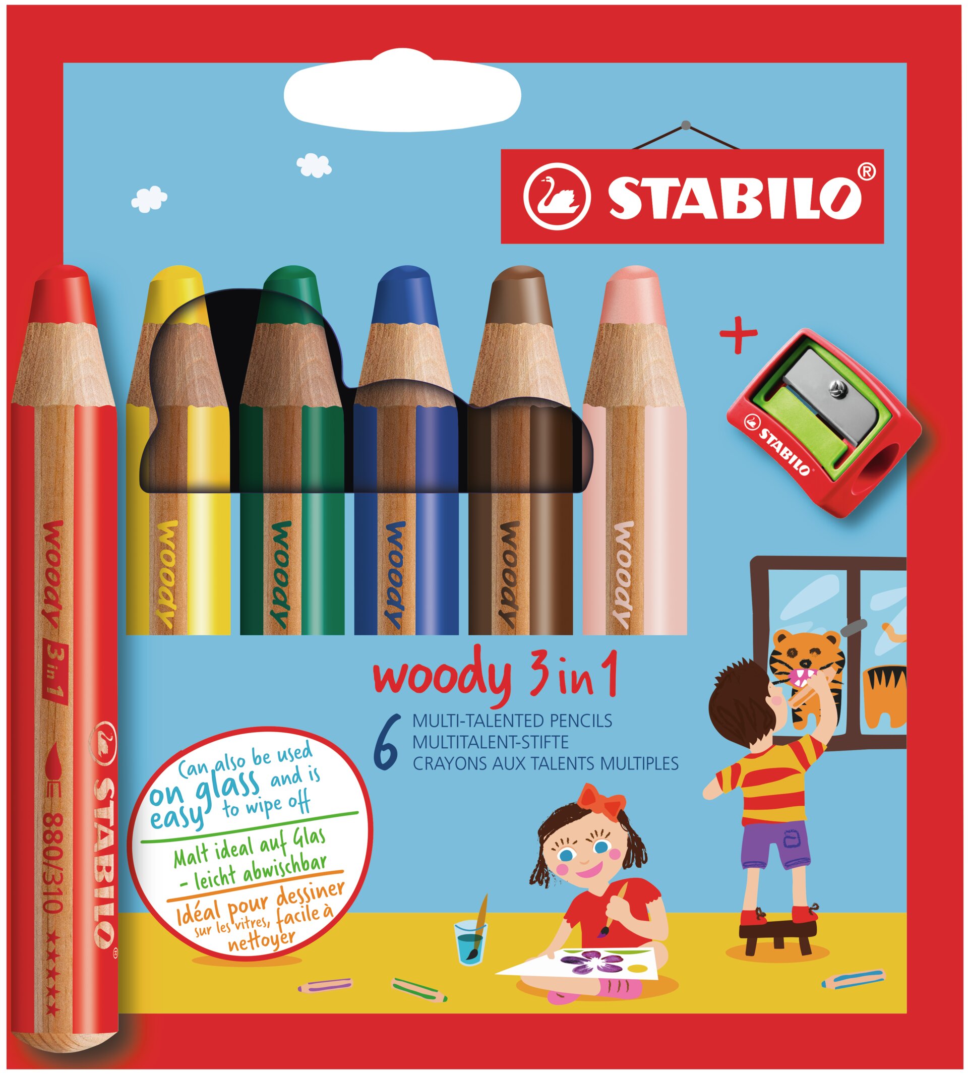 Crayon multi-talents STABILO woody 3 in 1 Crayons de couleurs STABILO woody 3 in 1