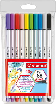 Rotulador punta de fibra STABILO Pen 68 brush