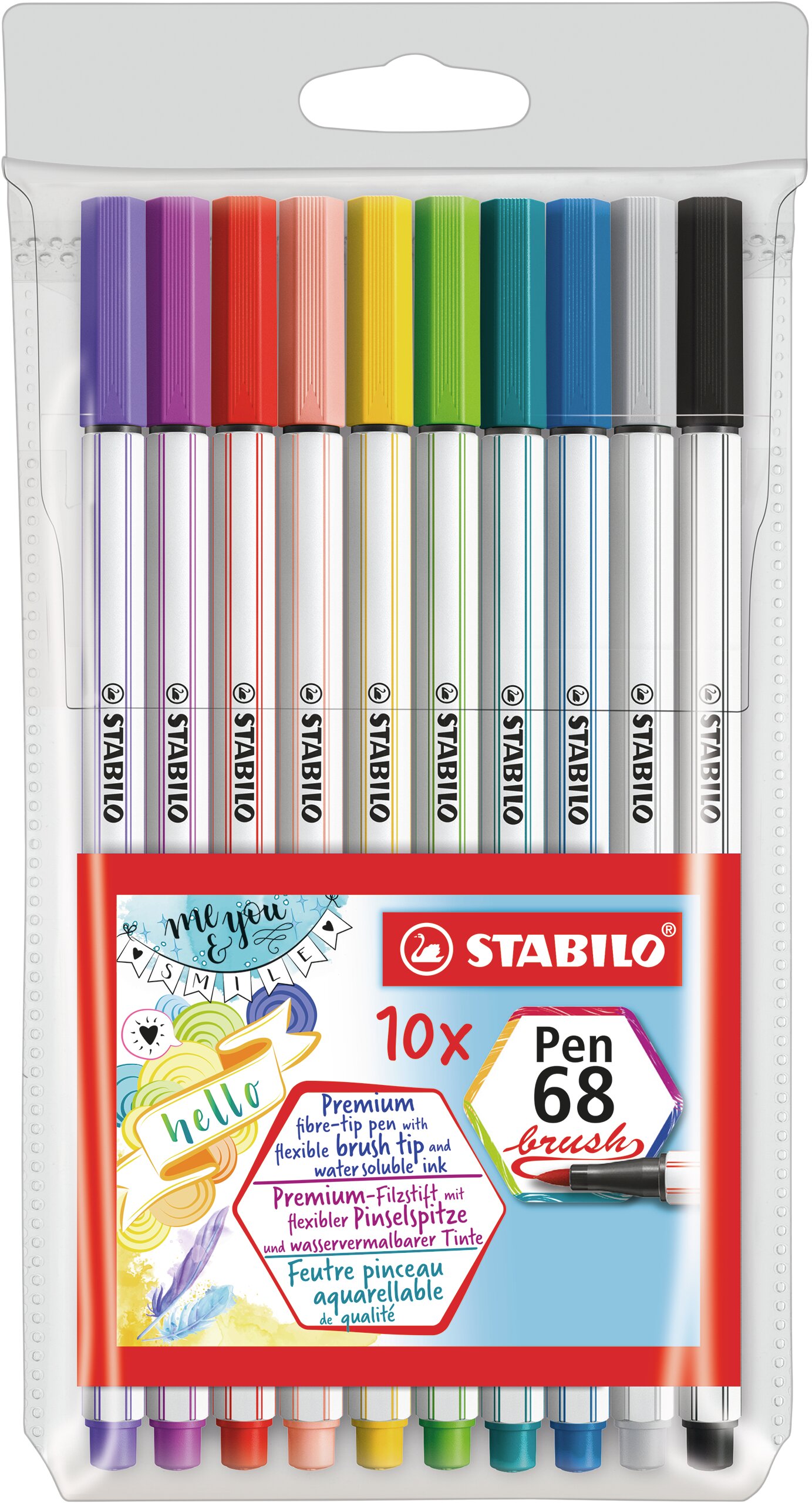 Premium-Filzstift mit Pinselspitze STABILO Pen 68 brush Fasermaler STABILO Pen 68 brush
