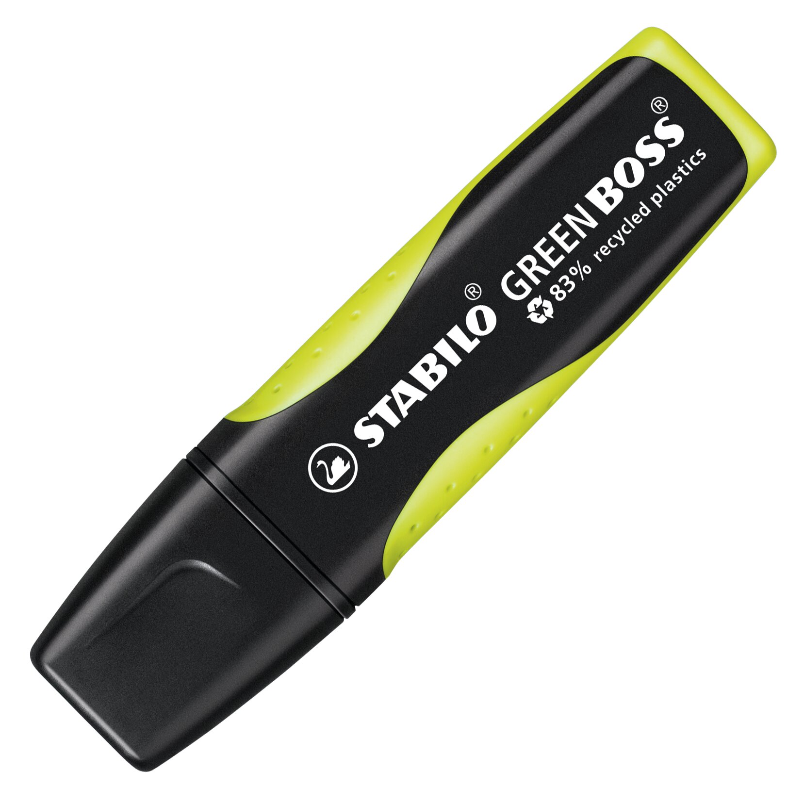 Marcador fluorescente fabricado en un 83% con plásticos reciclados STABILO GREEN BOSS Subrayador fluorescente STABILO GREEN BOSS