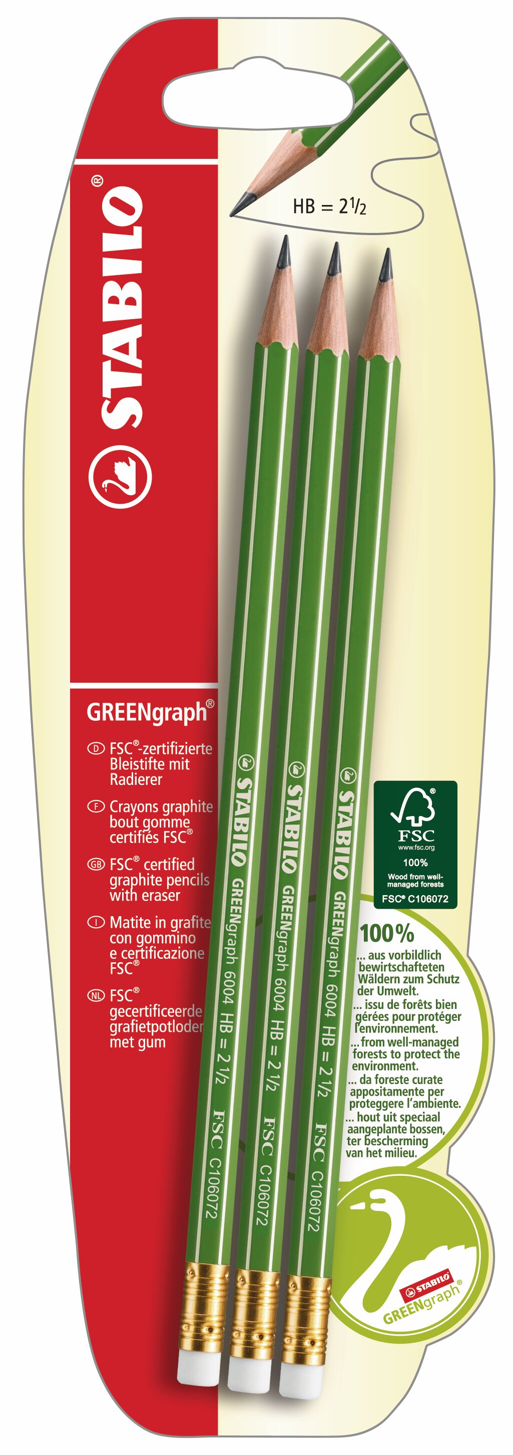 FSC® certifikovaná grafitová tužka STABILO GREENgraph Tužky STABILO GREENgraph