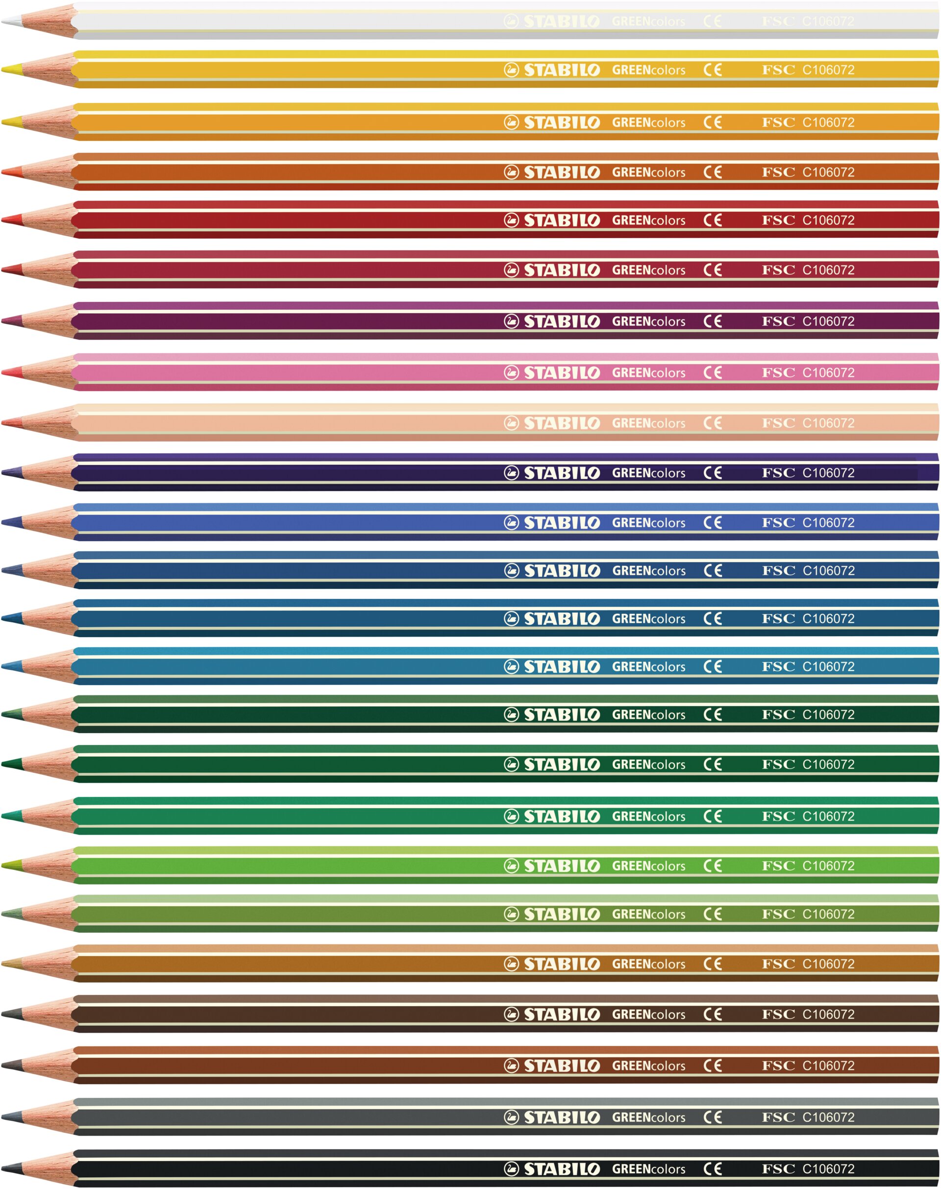 Bleistifte, Farbstifte, Holzbleistift, Holzstifte, Farbenpalette