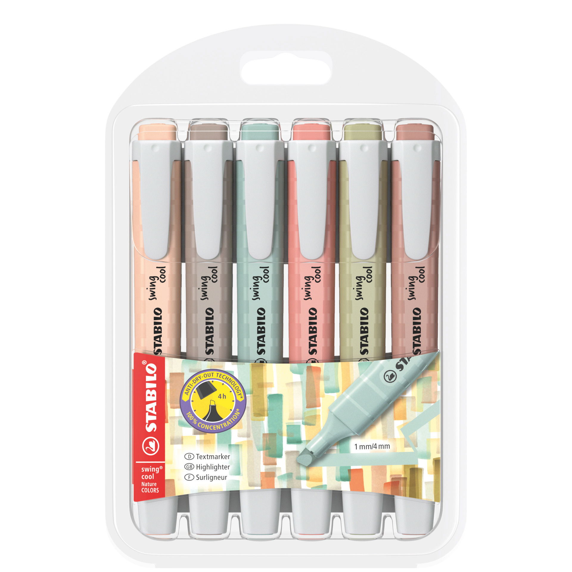 Textmarker STABILO swing cool NatureCOLORS Textmarker STABILO swing cool NatureCOLORS