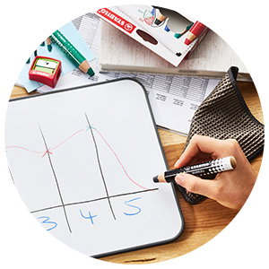 Marker STABILO MARKdry, timetable, calculator, graph, writing, office desk
