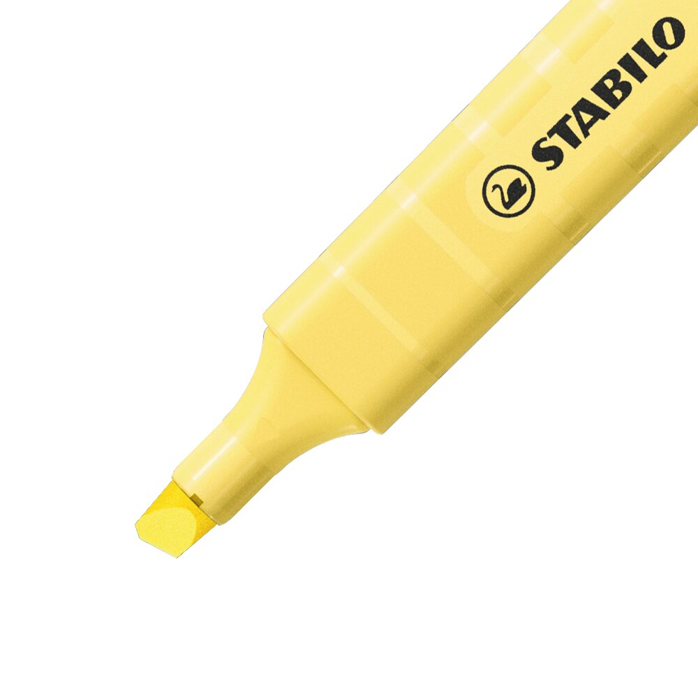 Textmarker STABILO swing cool Pastel, highlighter, gelb, marker, spitze, Schliffspitze