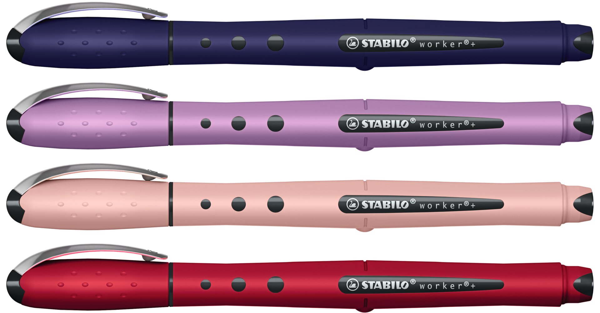 Rollerball STABILO worker+ medium NatureCOLORS Wildflower Fountain-Pen, Rollerball, Stabilo, bunte Stifte, Clip, nachfüllbar