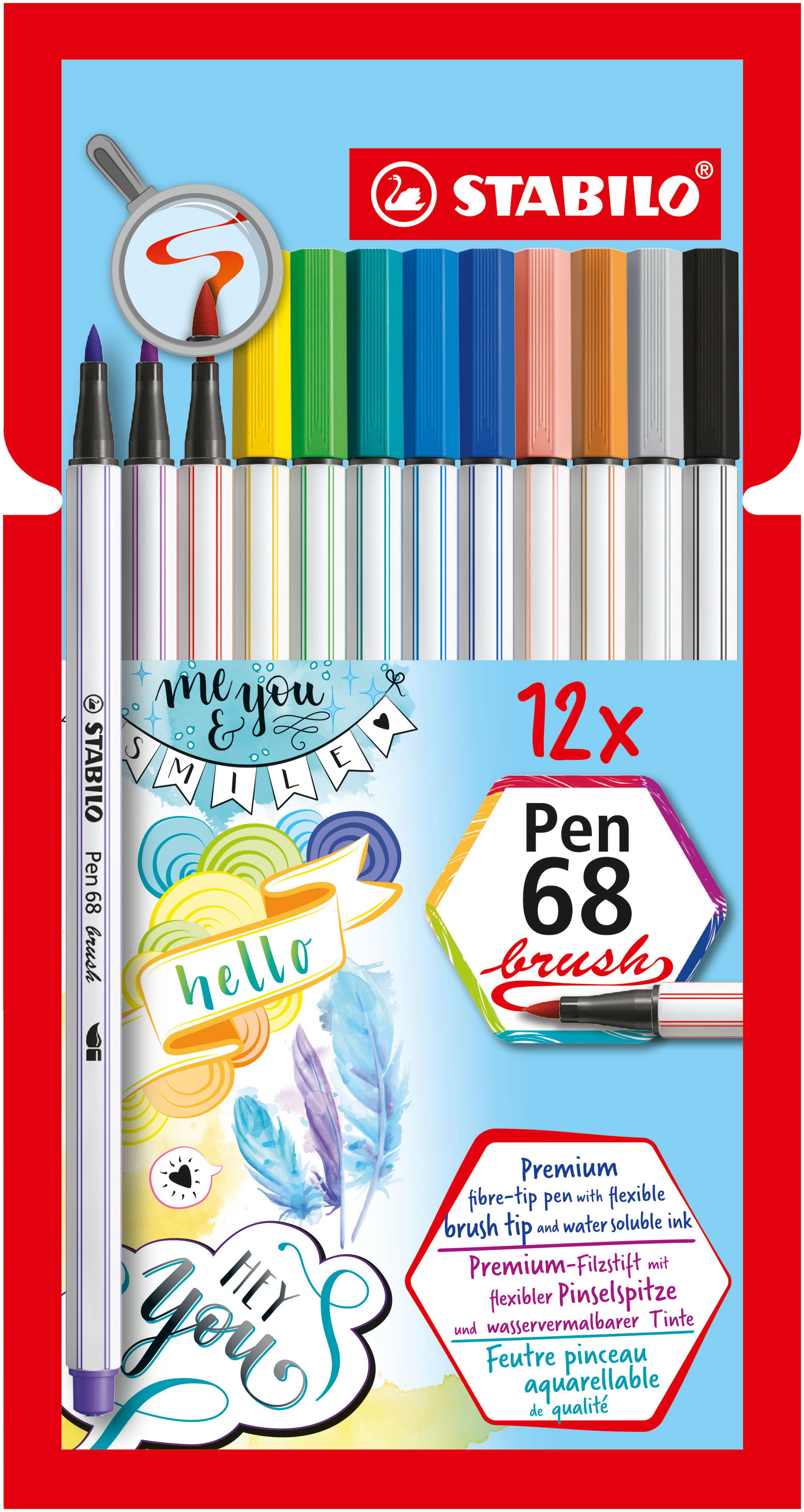 Fasermaler STABILO Pen 68 brush