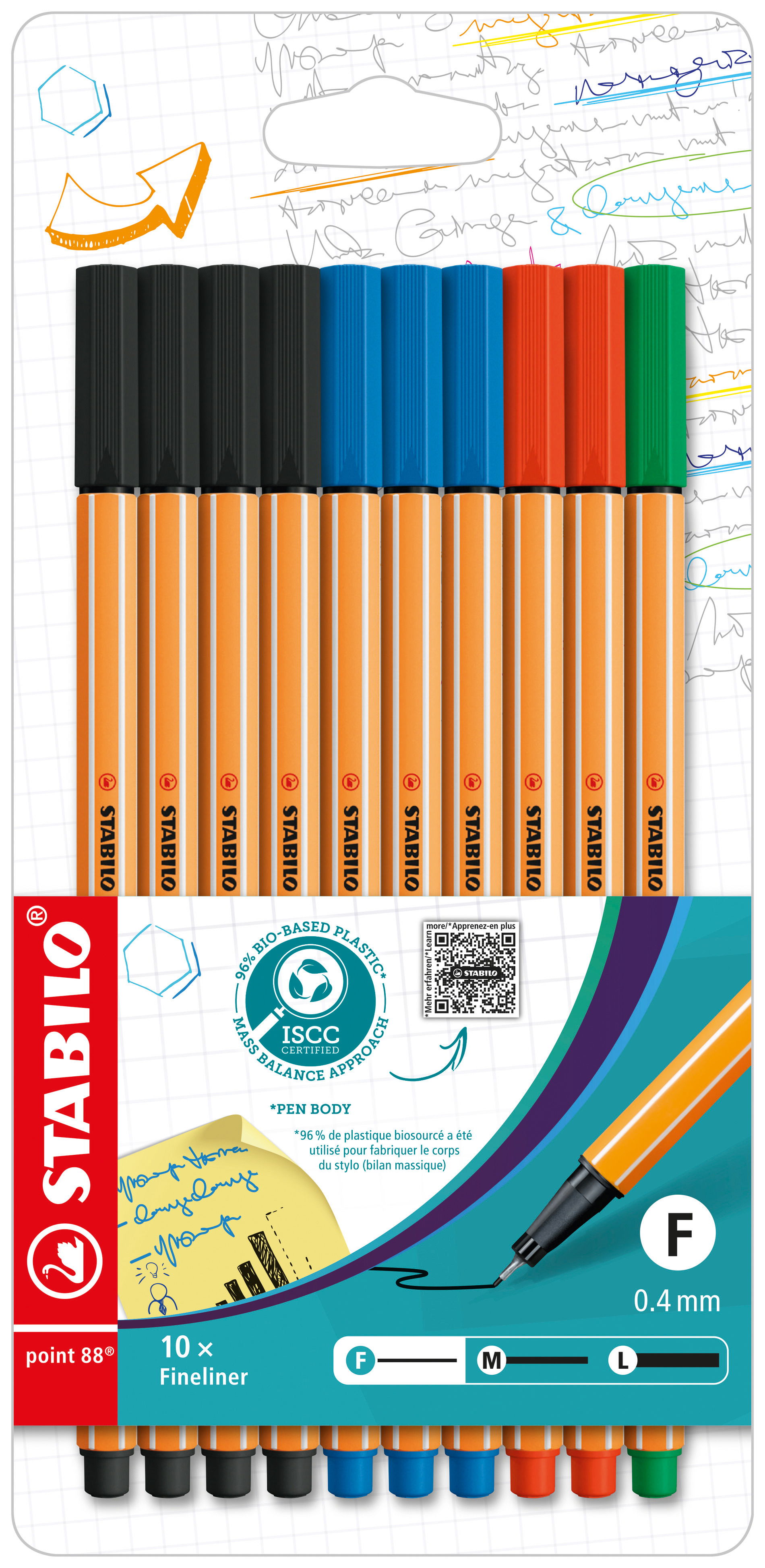 Fineliner & Filzschreiber STABILO point 88 mehrfarbig
