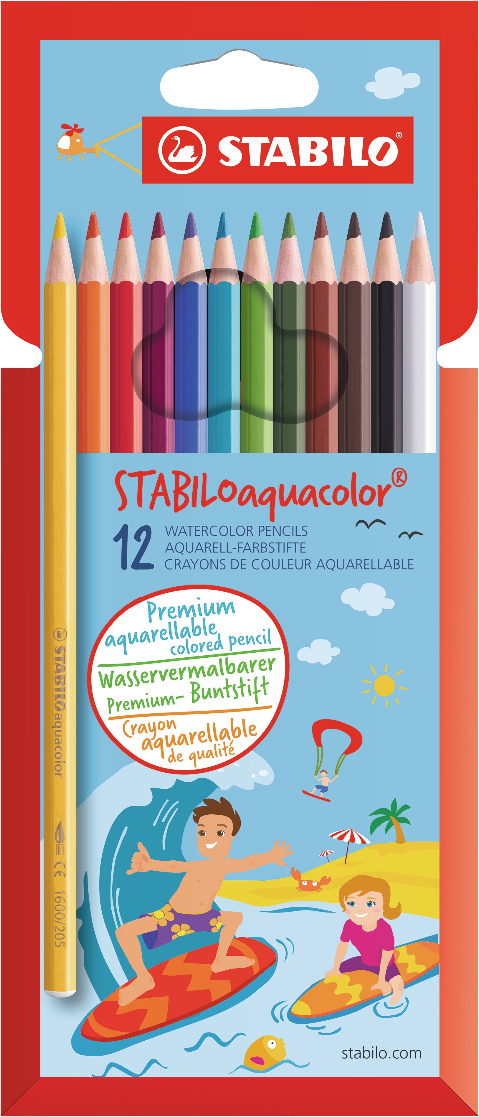 Crayon de couleur aquarellable STABILOaquacolor Crayons de couleurs STABILOaquacolor