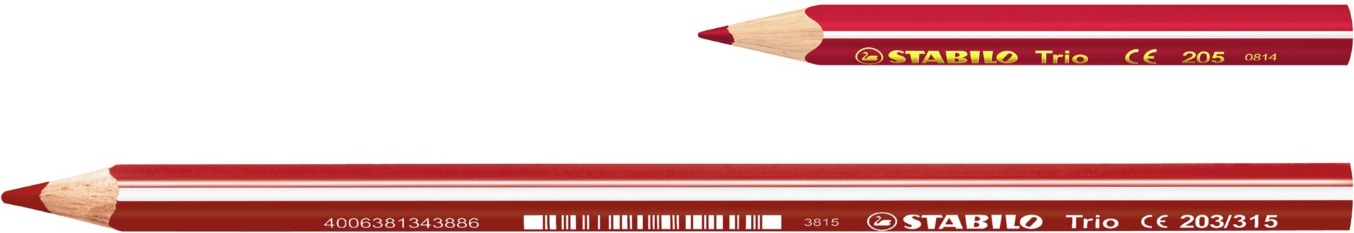 Crayon de couleur large triangulaire STABILO Trio court Crayons de couleurs STABILO Trio thick short