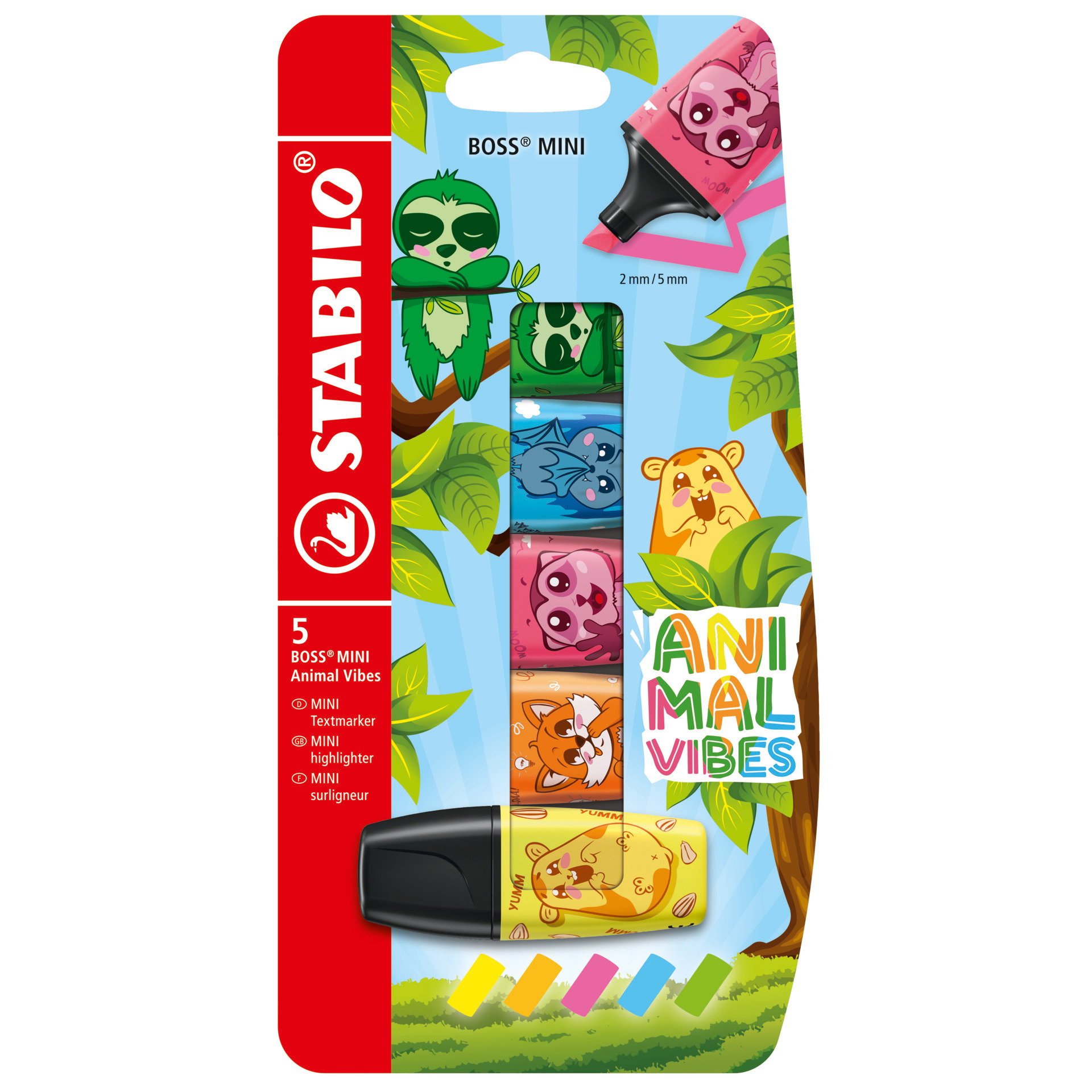 surligneur STABILO BOSS MINI Animal Vibes Text Marqueurs STABILO BOSS MINI Animal Vibes