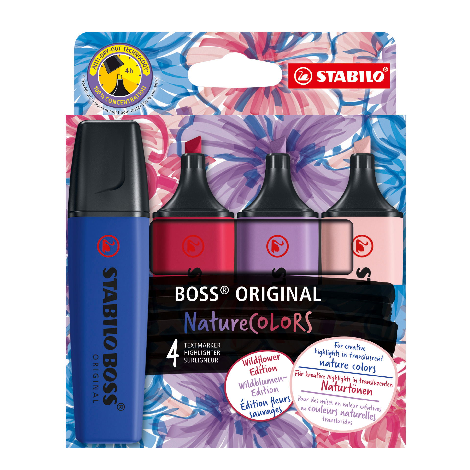 Textmarker STABILO BOSS ORIGINAL NatureCOLORS Wildflower Textmarker STABILO BOSS ORIGINAL NatureCOLORS Wildflower