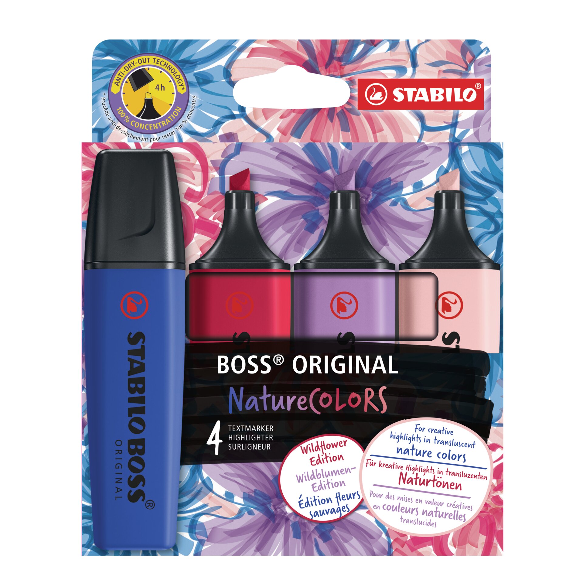 Surligneur STABILO BOSS ORIGINAL NatureCOLORS Wildflower Text Marqueurs STABILO BOSS ORIGINAL NatureCOLORS Wildflower