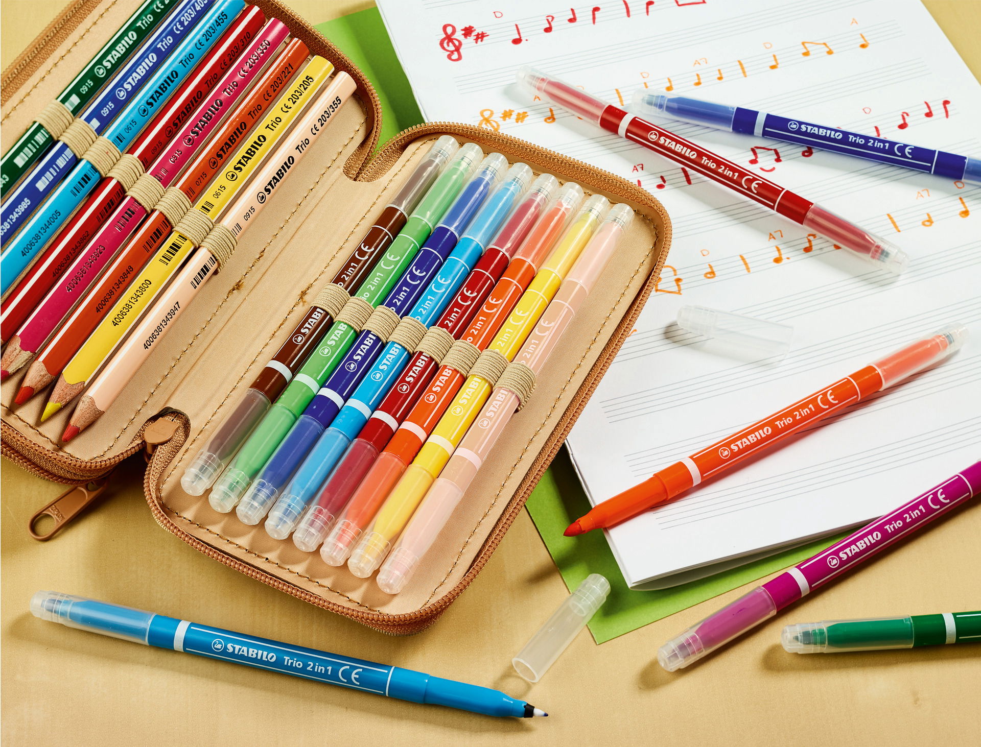 Fiber-Tip Pen STABILO Trio 2 in 1