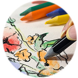 Schwarzer Filzstift, Bunte Filzstifte, Zeichnen, Papier