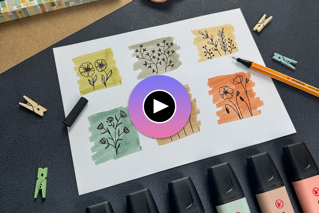 Minimalistische Blumen