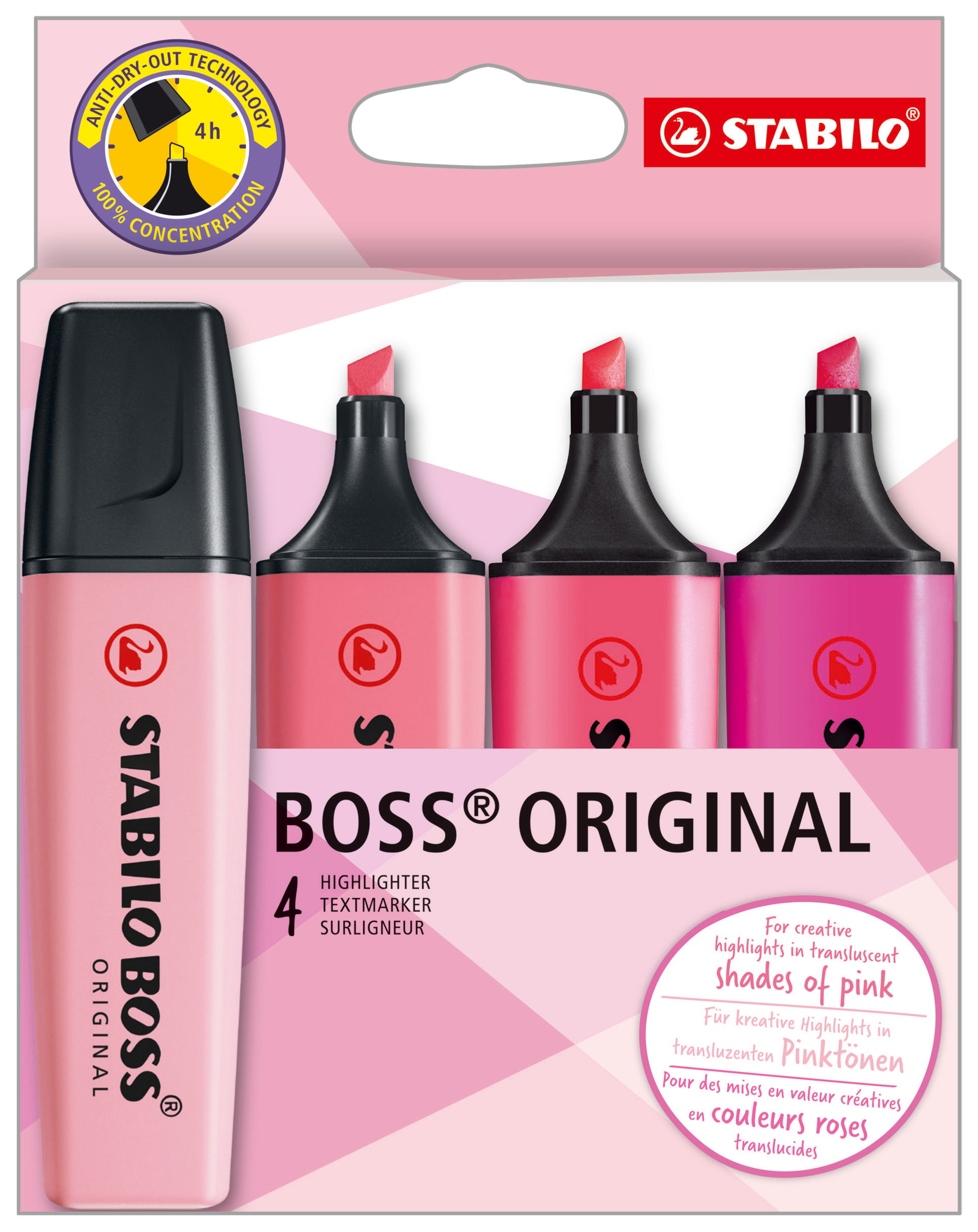Text Marqueurs STABILO BOSS ORIGINAL rose