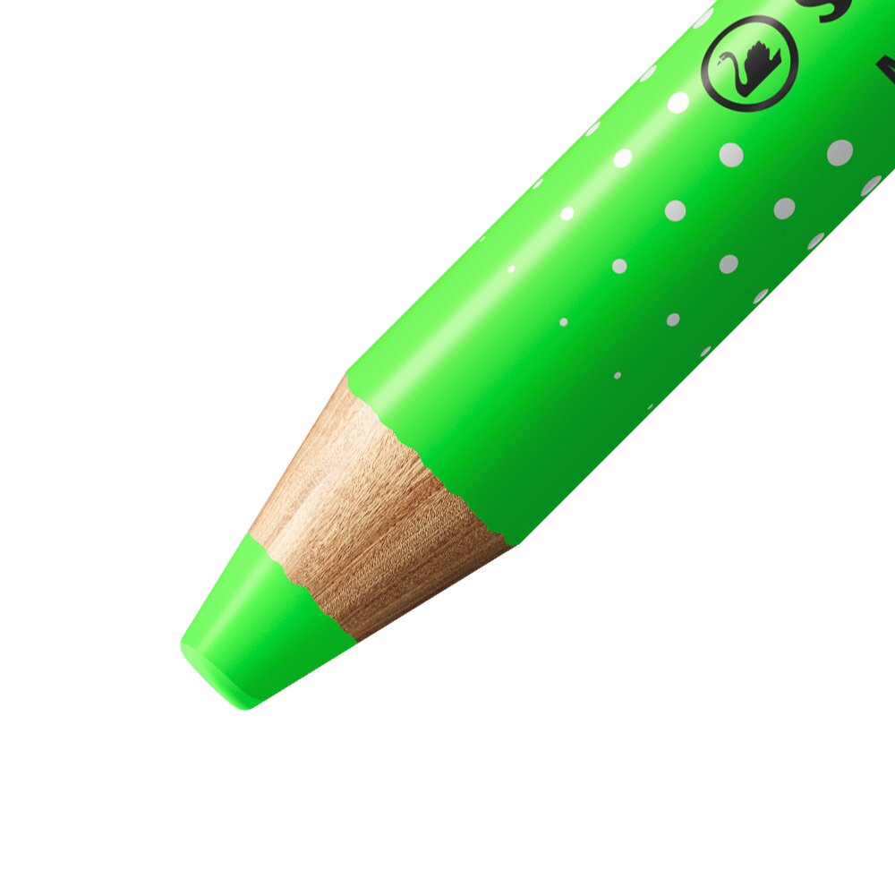 Marker STABILO MARKdry, Bleistift, Grün, Gemustert, Rundspitze, Holzspitze