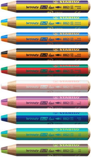Bleistift, Wachsmalstifte, Buntstifte, Buntstiftset, Stabilo Woody