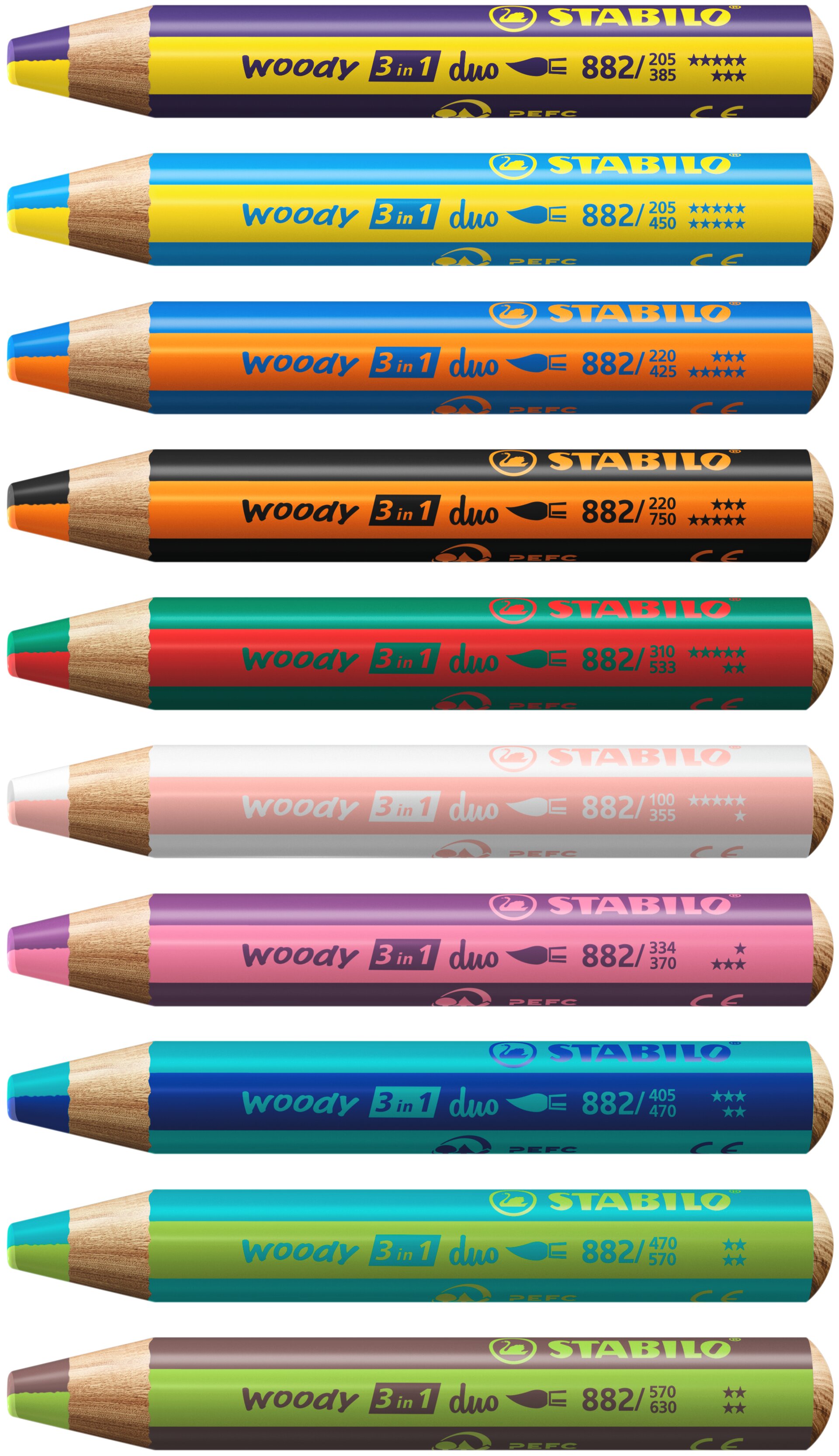 Multifunctioneel kleurpotlood STABILO woody 3 in 1 duo Multifunctioneel kleurpotlood STABILO woody 3 in 1 duo