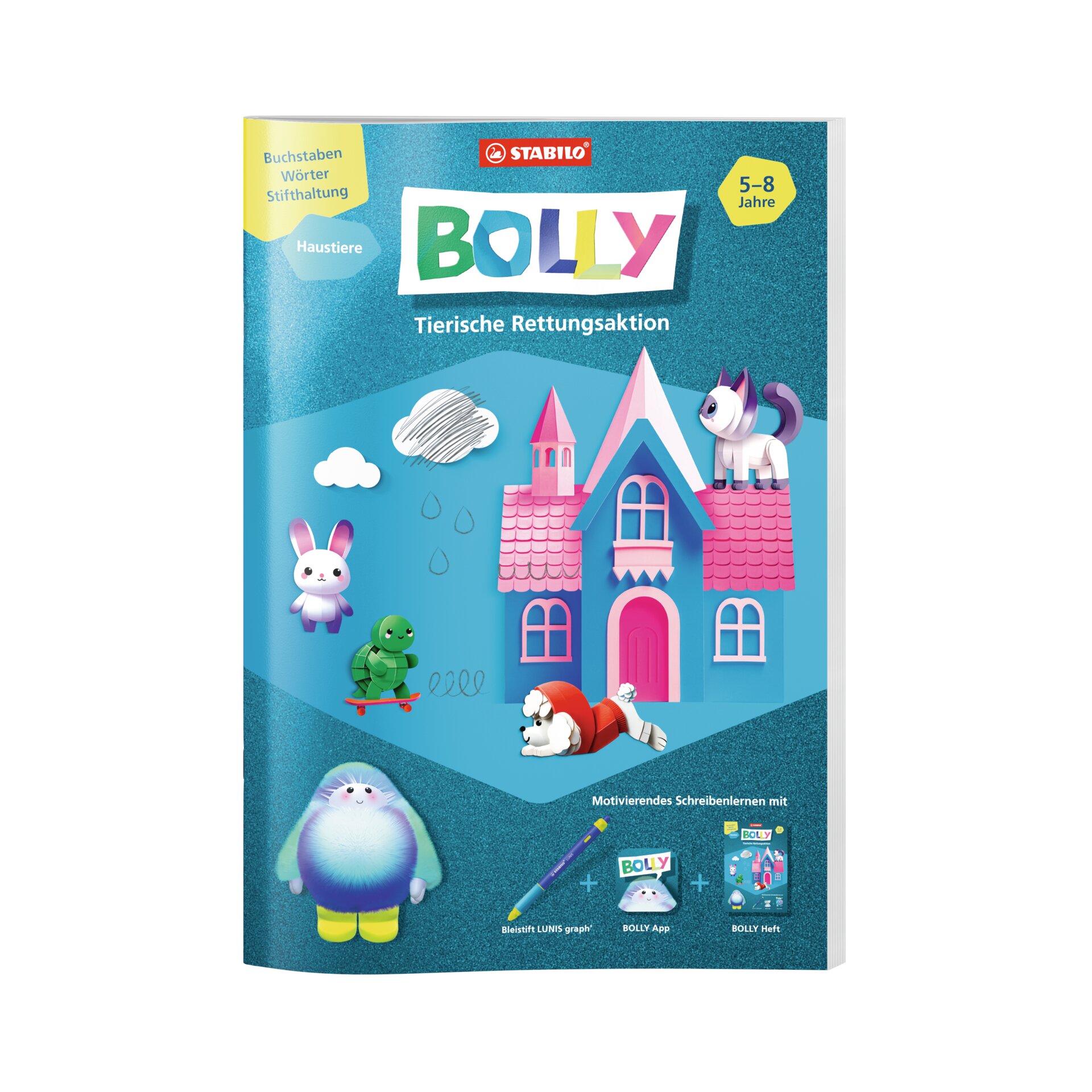 Übungsheft & App-Welt STABILO BOLLY – Haustiere Gedruckte Bücher, Tierische Rettungsaktion, Bully, Haustiere, Spielbuch, Figuren