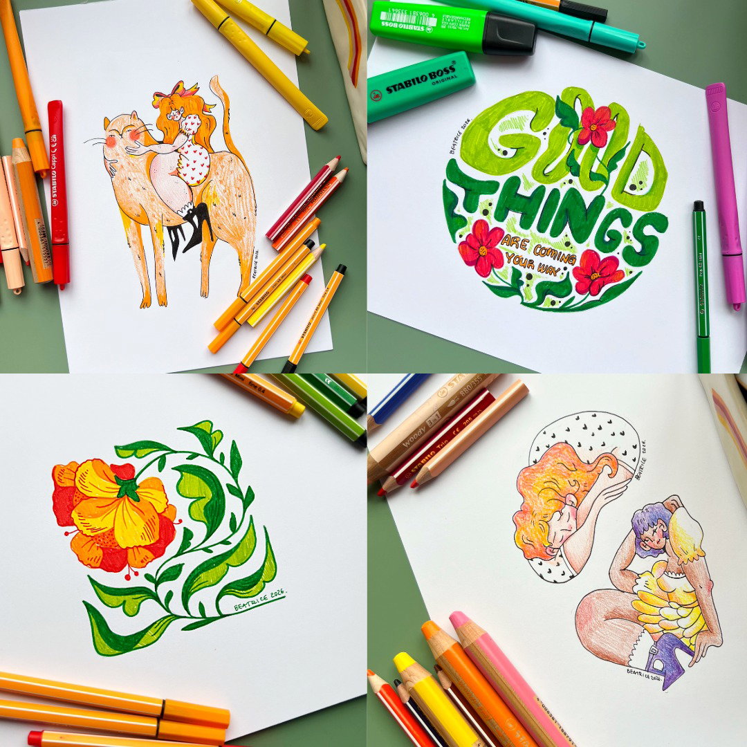 bunte Zeichnung, Kunstbedarf, Buntstiftkunst, Illustration, Kinderkunst