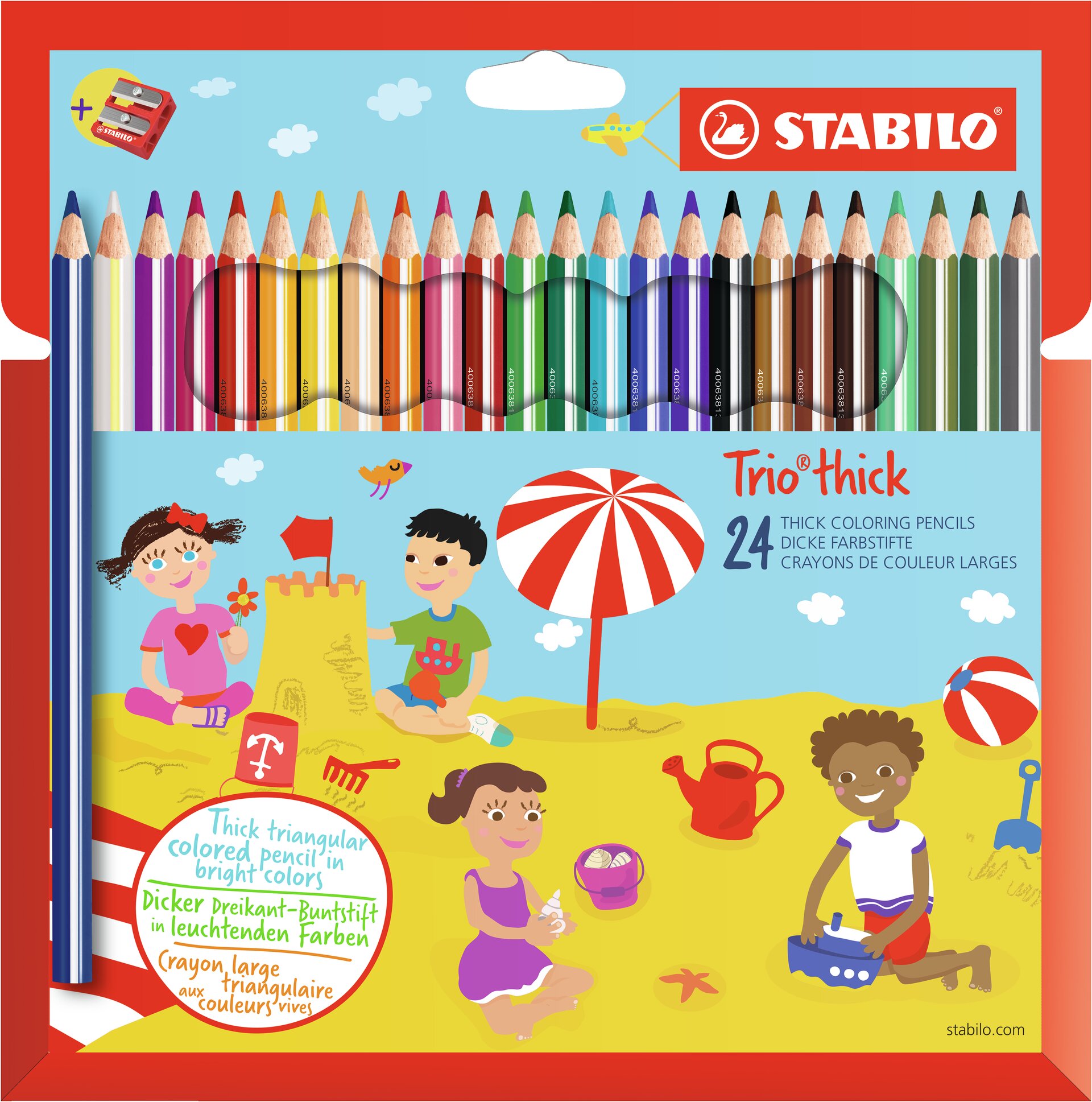 Crayons de couleurs STABILO Trio thick
