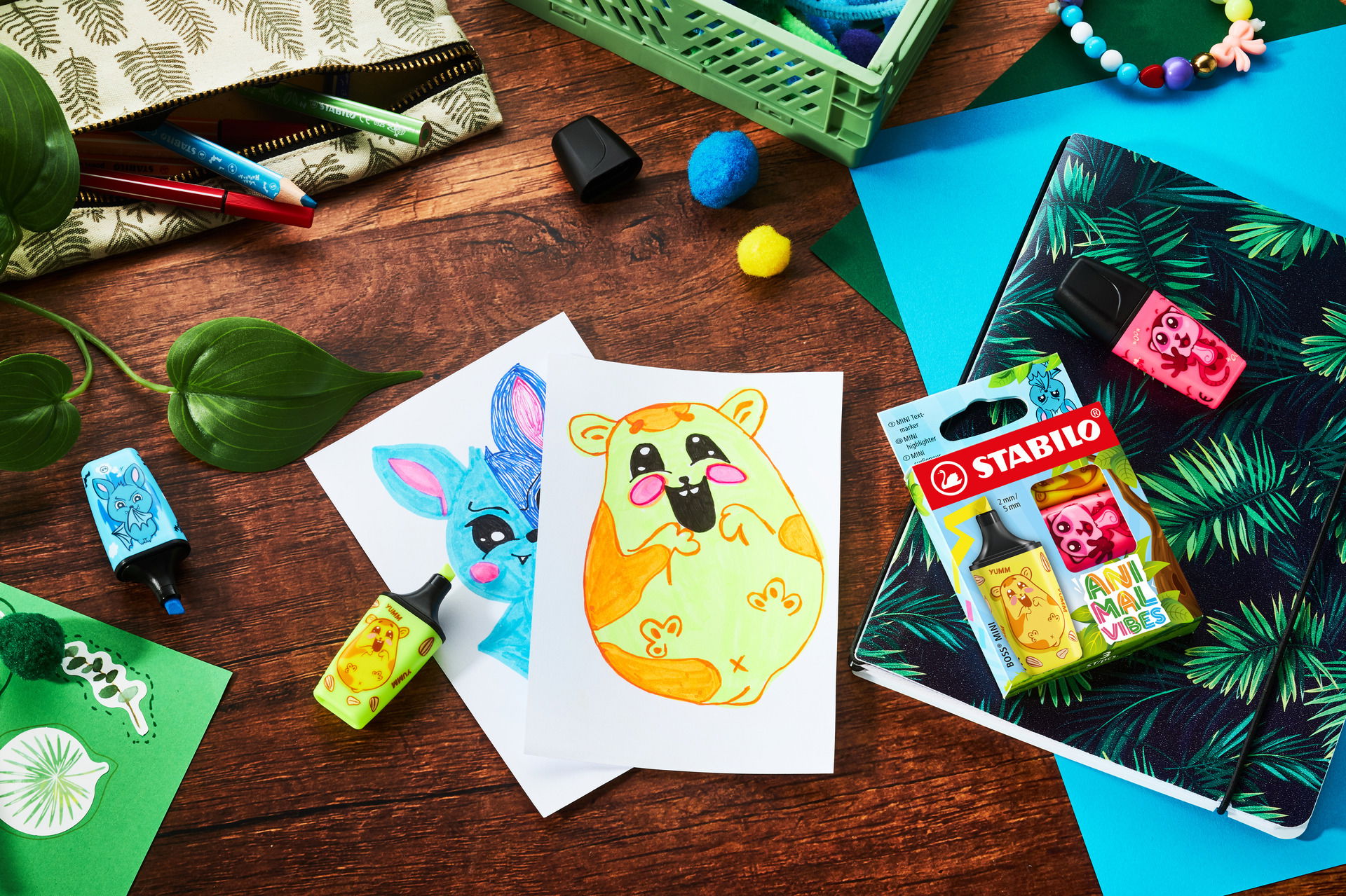 Textmarker STABILO BOSS MINI Animal Vibes