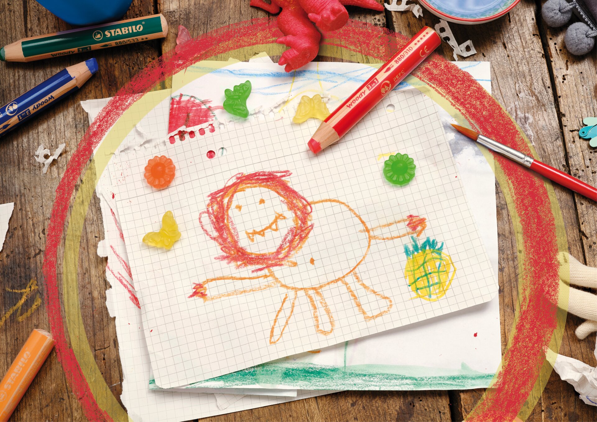 Crayon de couleur multi-talents STABILO woody 3 in 1 Crayons de couleurs STABILO woody 3 in 1