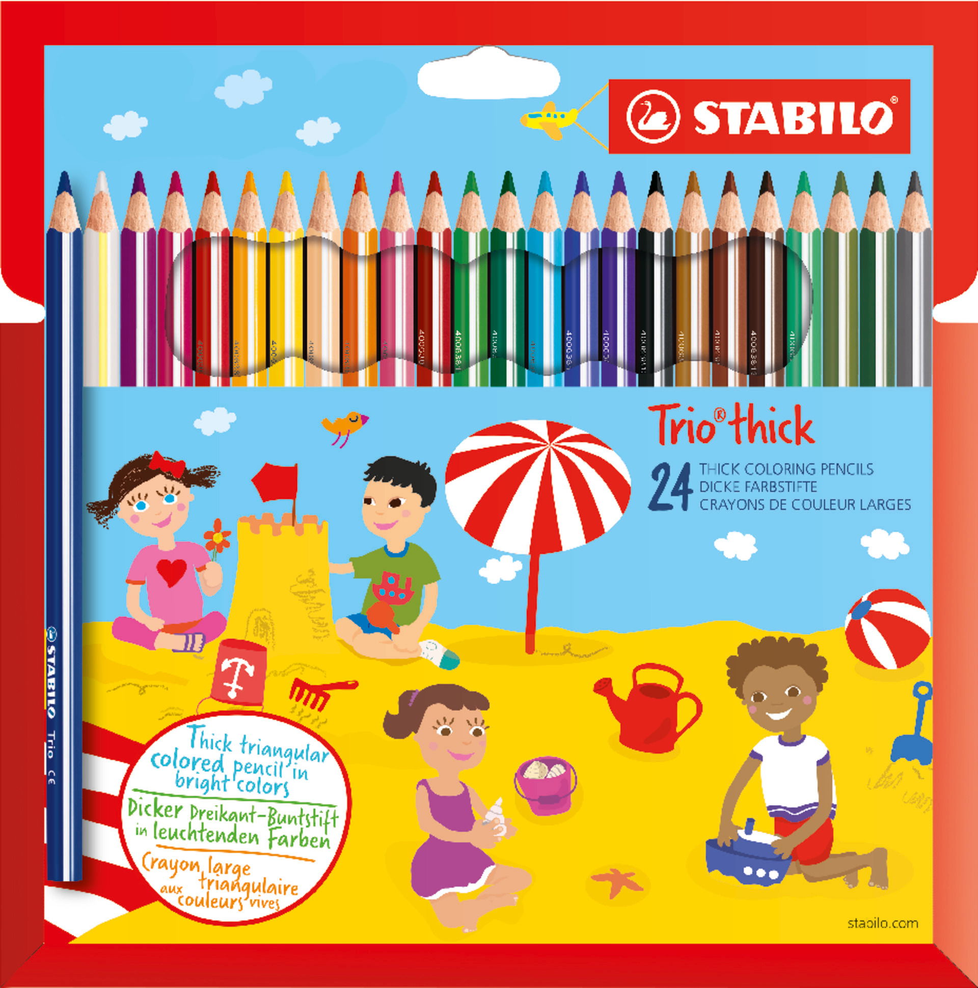 Triangular colored pencil STABILO Trio thick Colored Pencils STABILO Trio thick